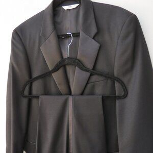 Black Tuxedo 100% Wool and Satin, Pants and Jacket, 41R